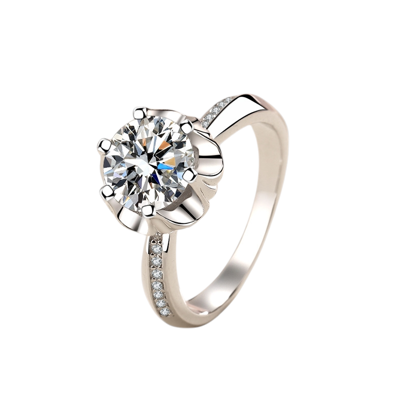 Hayesaura | Plum Blossom Micro-Pave Moissanite Wedding Ring