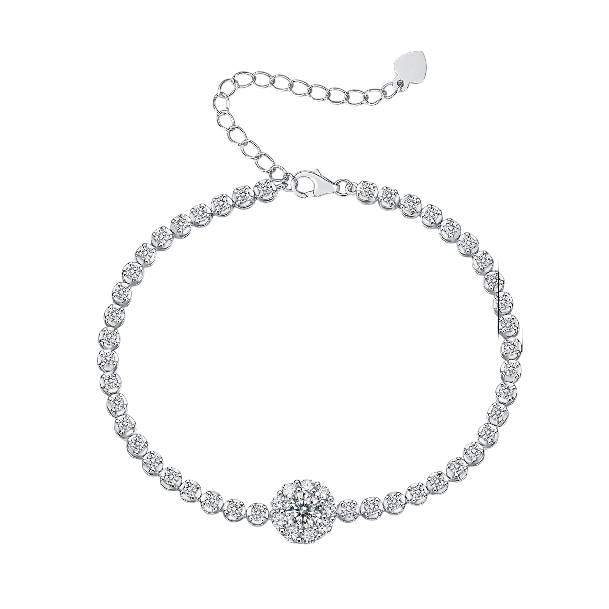 Hayesaura | Modern Romance 18K Plated 1314 Moissanite Bracelet | Daily Commute Elegant Hand-Jewelry