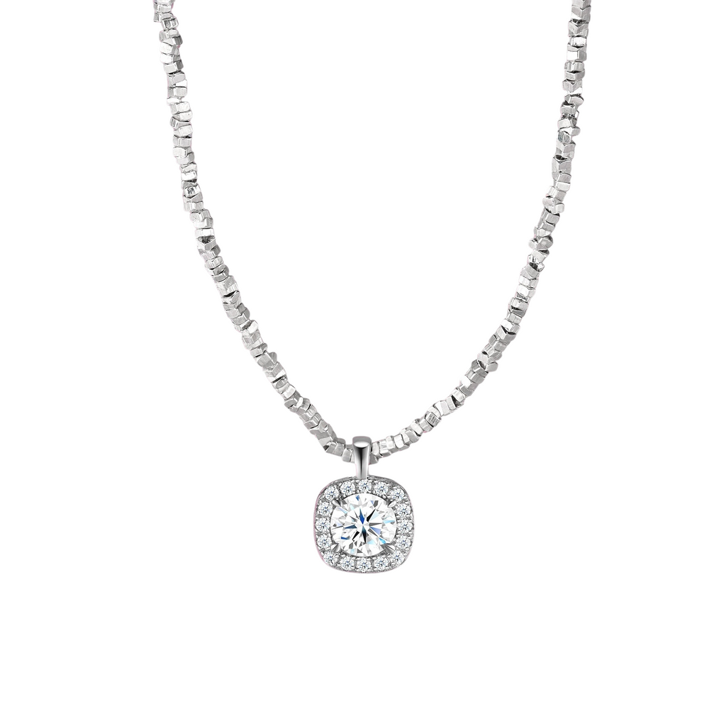Hayesaura | Timeless Classic 18K Plated Four-Prong Moissanite | Quiet Luxury Proposal Pendant