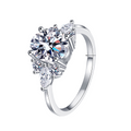 Hayesaura | Luxurious Oval Halo Moissanite Quiet Luxury Cocktail Ring