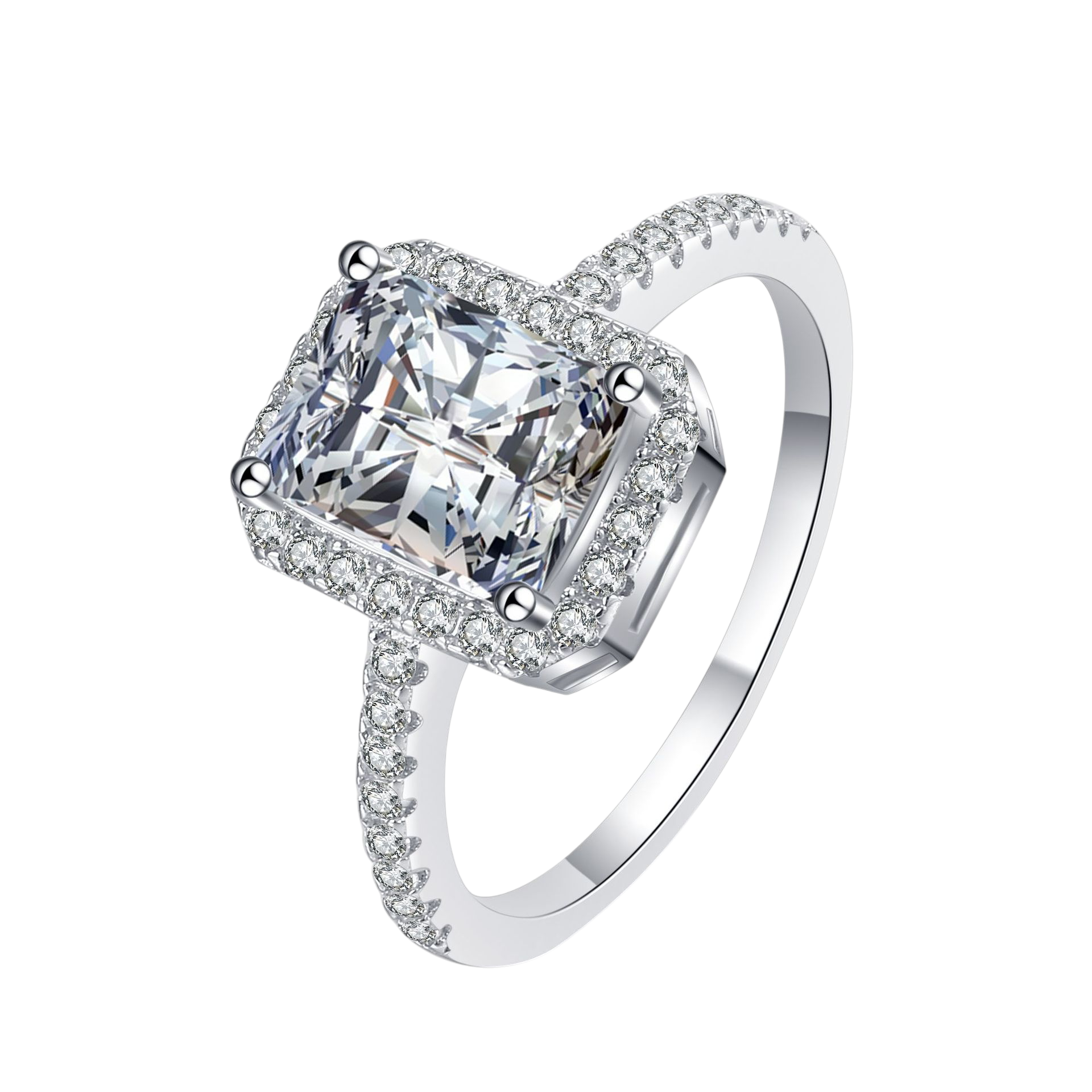 Hayesaura | Sugar Cube Micro-Pave Heteromorphic Moissanite Ring