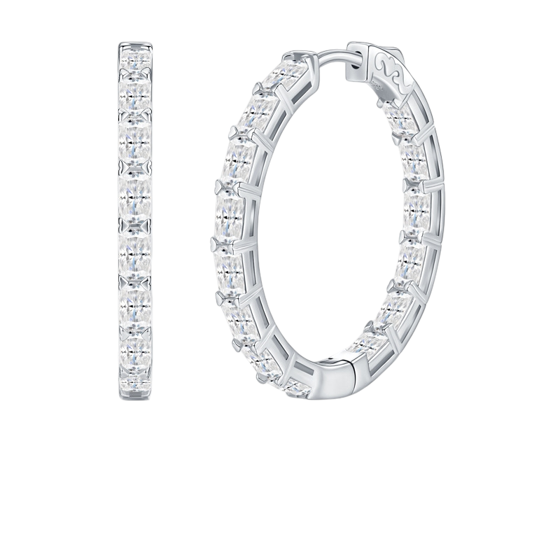 Hayesaura | Minimalist Architecture O-Ring Eternity Hoops | Office Siren Daily Ear-Clasp