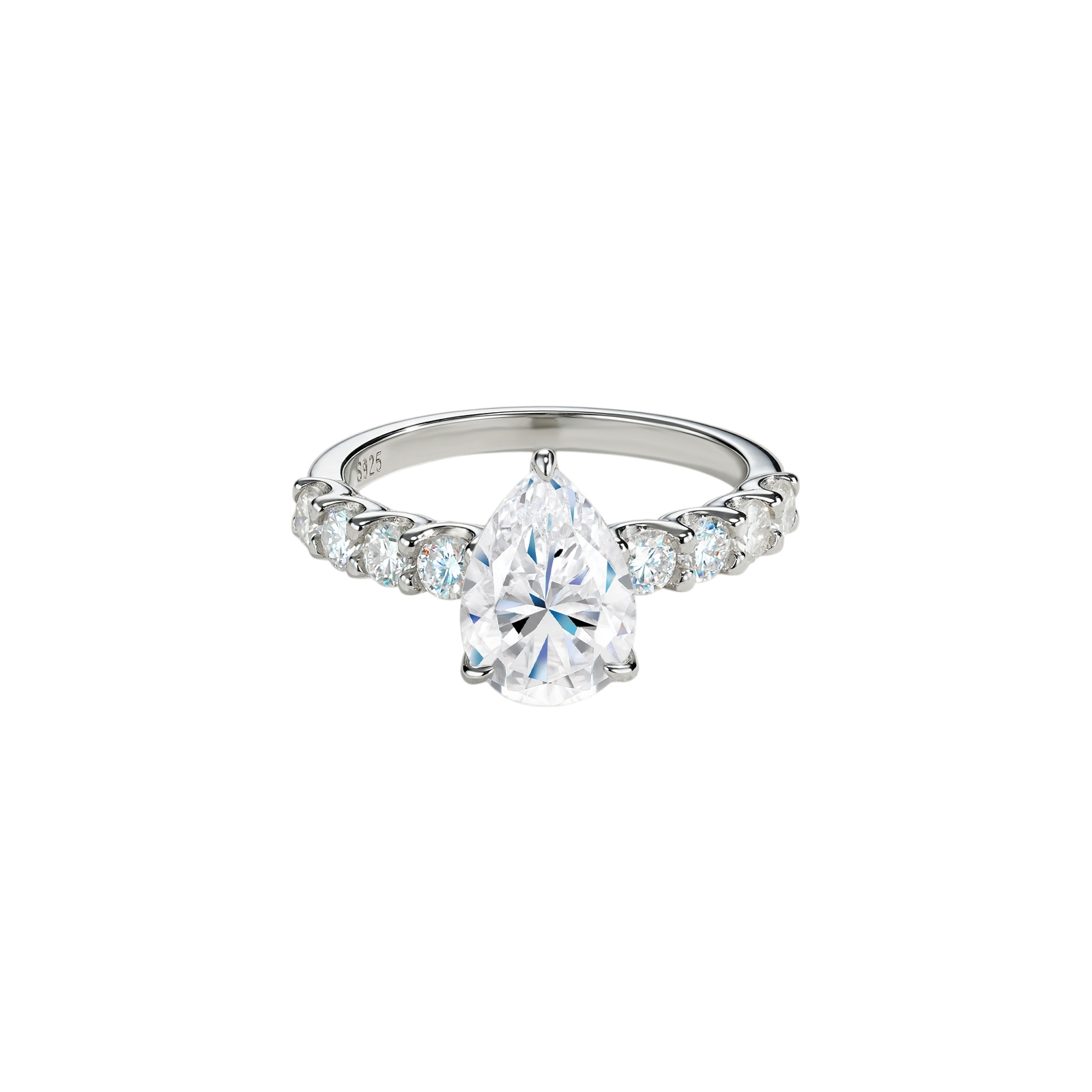 Hayesaura | Handmade Hammered Moissanite Proposal Ring | Minimalist
