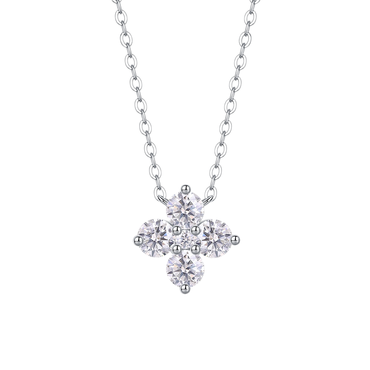 Hayesaura | Parisian Chic 18K Plated Lucky Clover Moissanite | Clean Fit Daily Commute Chain