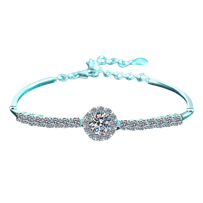 Hayesaura | High-Cold 18K Plated Hexagram Star Moissanite | Cyber Y2K Minimalist Bangle