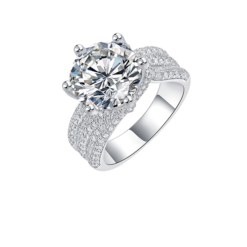 Hayesaura | Luxury 5-Carat Scale Moissanite Proposal Ring | Minimalist