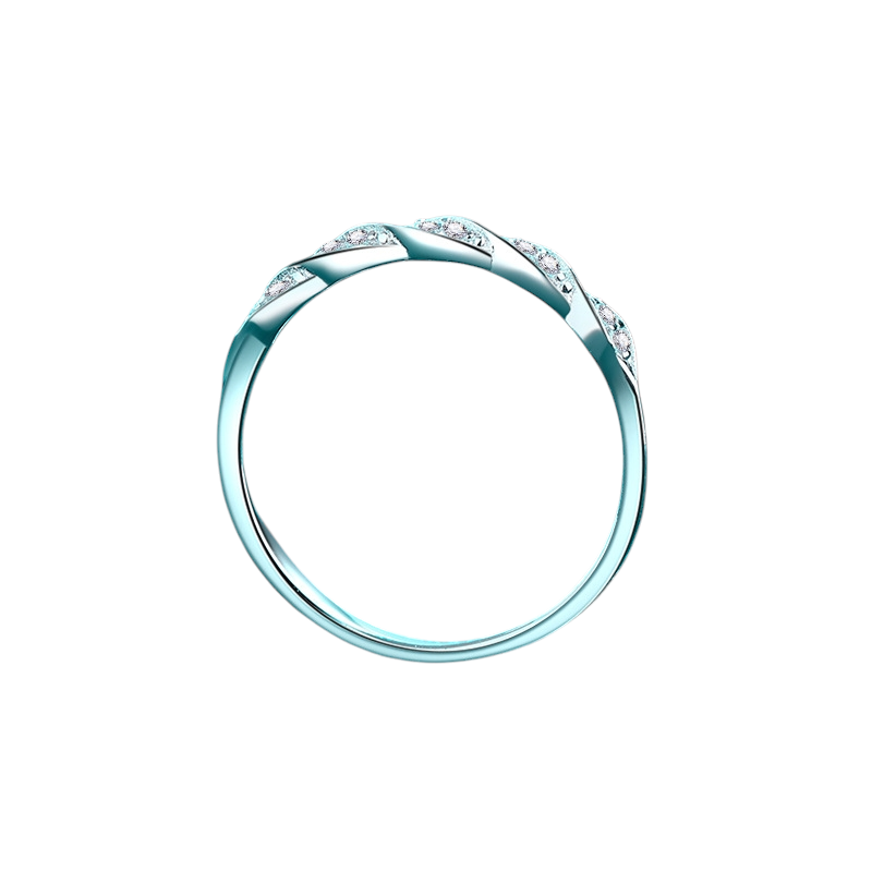 Hayesaura | Wavy Starry Sky Full Moissanite Eternity Band