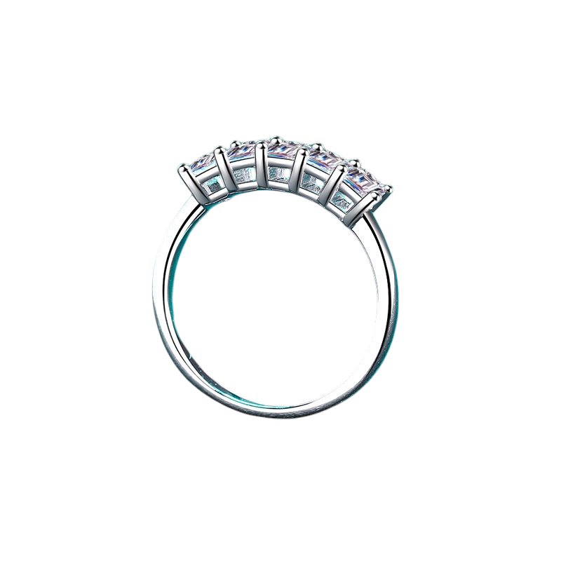Hayesaura | Clean Fit 18K Plated Emerald Cut Moissanite | Minimalist Office Statement Ring
