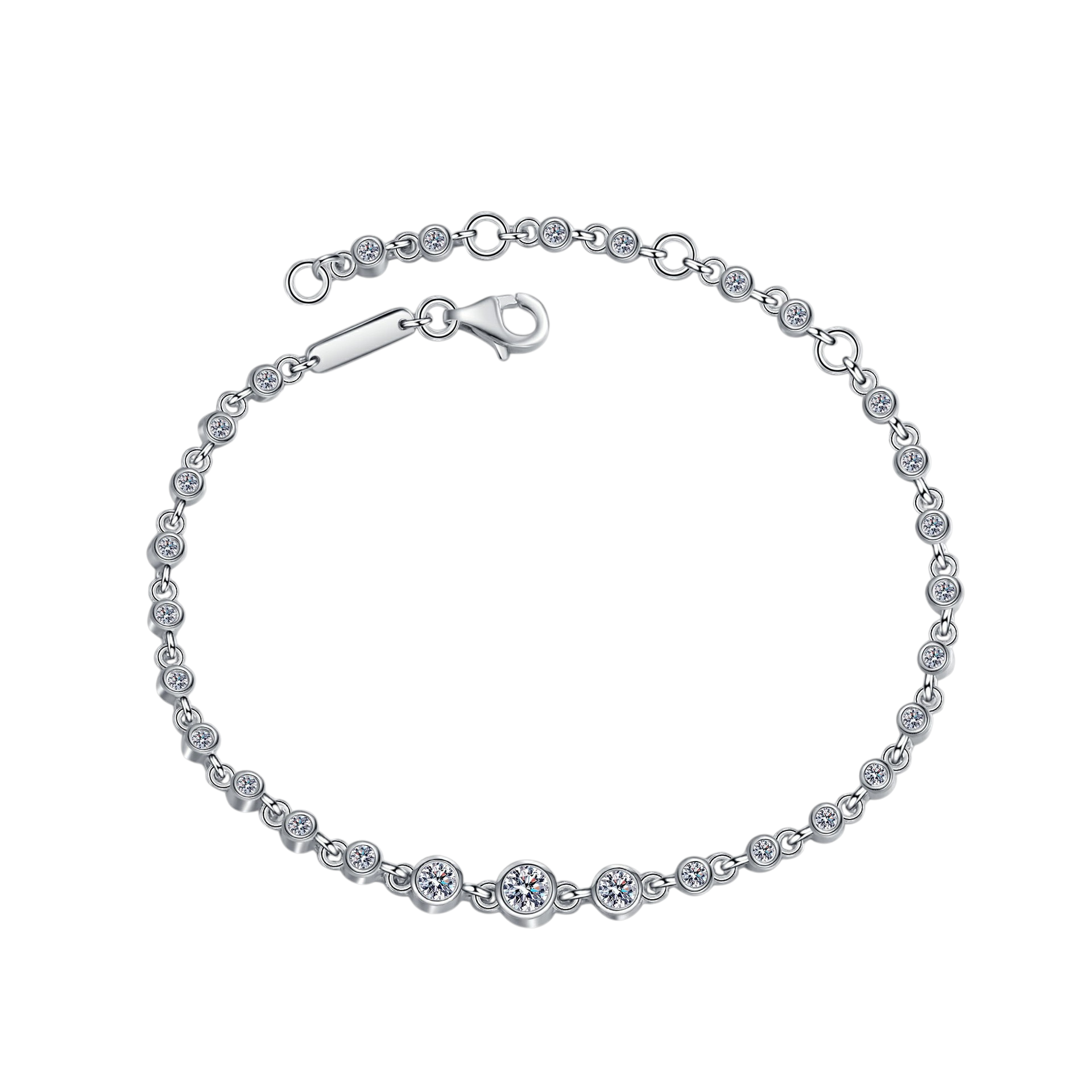 Hayesaura | Niche 18K Champagne Plated Minimalist Moissanite | High-Cold Avant-Garde Bracelet
