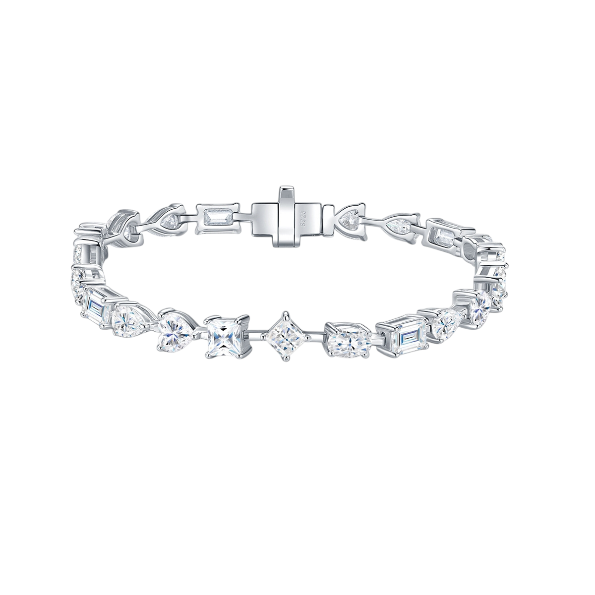 Hayesaura | Romantic Parisian 18K Plated Pear-Cut Moissanite Tennis Bracelet | Clean Fit Bridal Essential