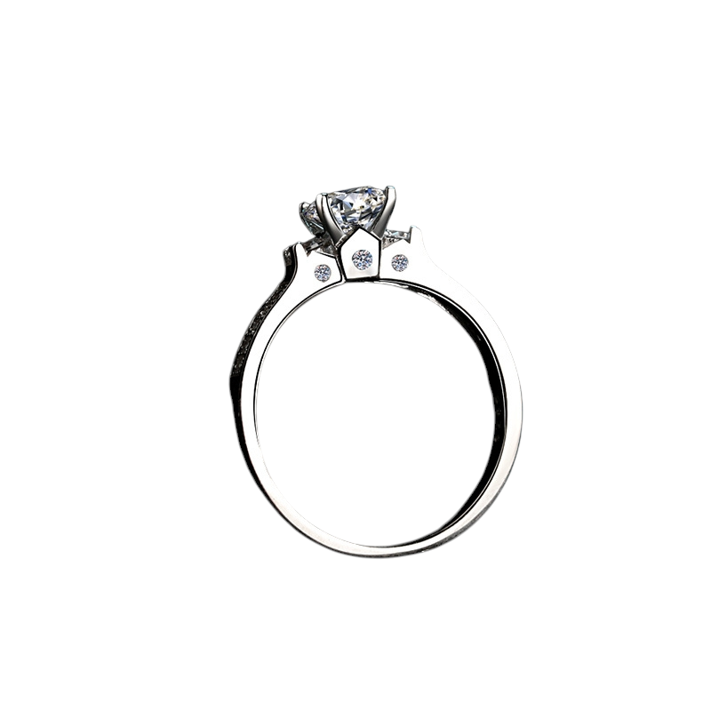Hayesaura | Timeless Heritage Classic Four-Prong Moissanite Solitaire | Clean Fit Bridal Engagement