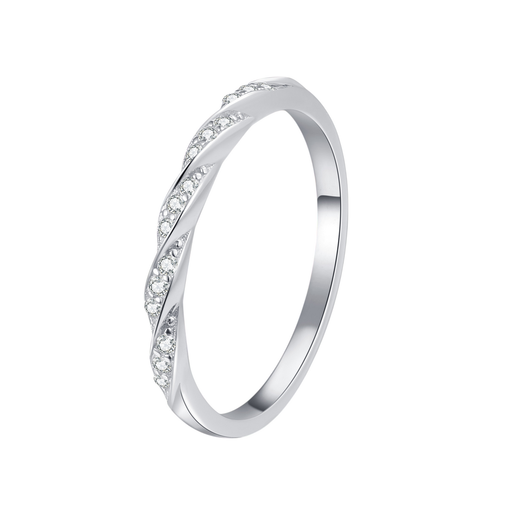 Hayesaura | Wavy Starry Sky Full Moissanite Eternity Band