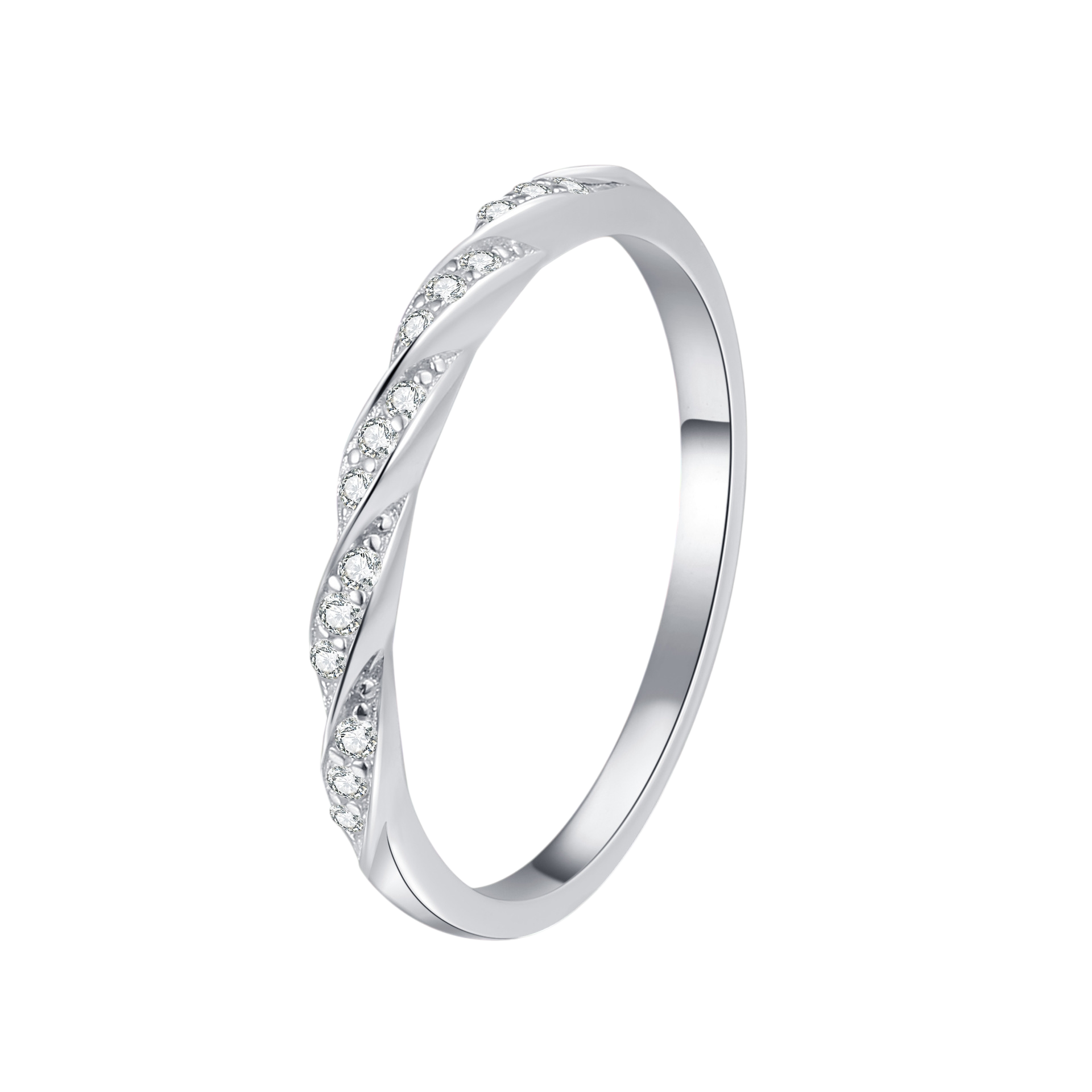 Hayesaura | Wavy Starry Sky Full Moissanite Eternity Band