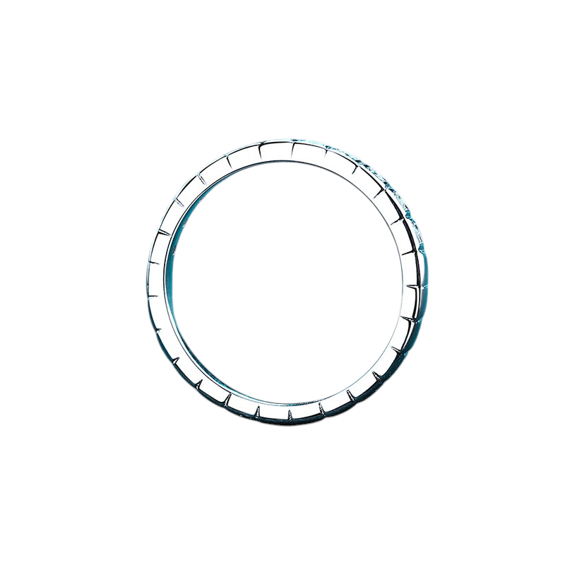Hayesaura | Office Siren Ice Cube Half-Eternity Moissanite Band | High-Cold Minimalist Pinky Ring