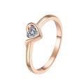 Hayesaura | Vintage Glamour Champagne Plated Heteromorphic Heart Moissanite Ring | High-Cold Minimalist Statement
