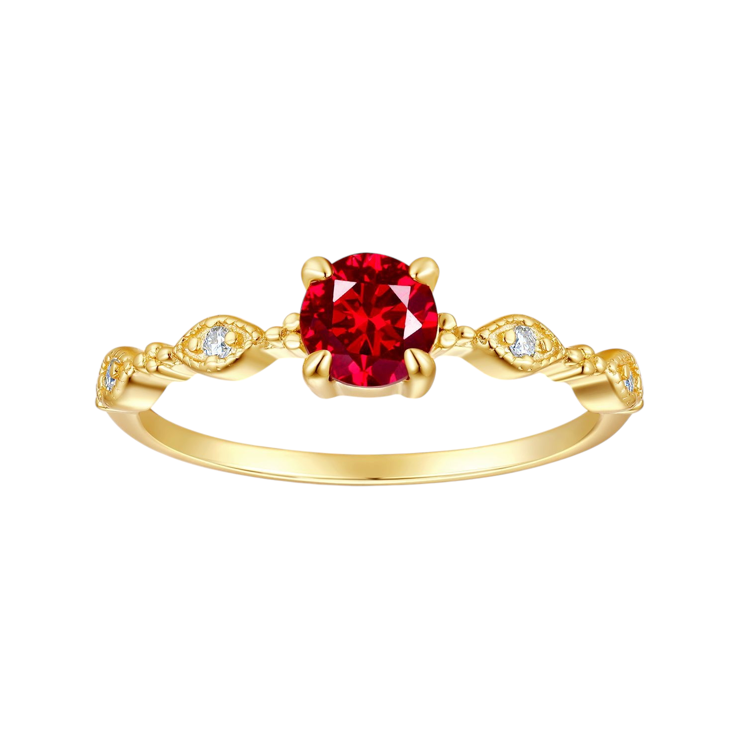 Hayesaura | High-Society 18K Plated Three-Stone Lab Emerald Ring | Retro-Futuristic Cocktail Statement