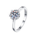 Hayesaura | Coquette Romance 18K Plated Snowflake Moissanite | Bridal Engagement Ring
