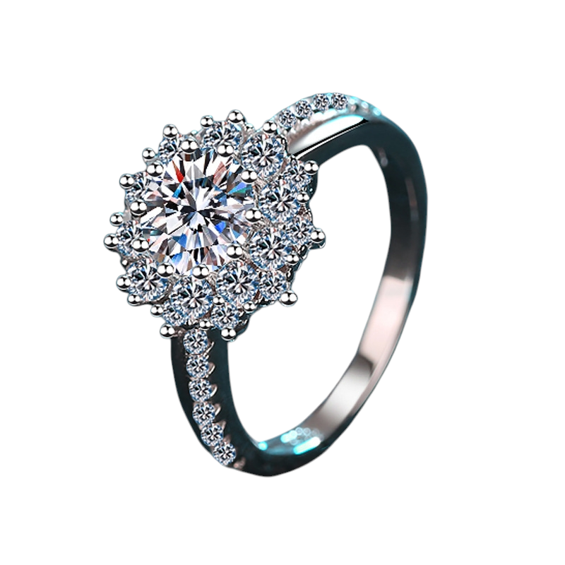 Hayesaura | Euro Luxury Heavy Cluster Moissanite Wedding Ring