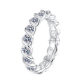 Hayesaura | Cyber Y2K Screw Thread Full Moissanite Statement Band