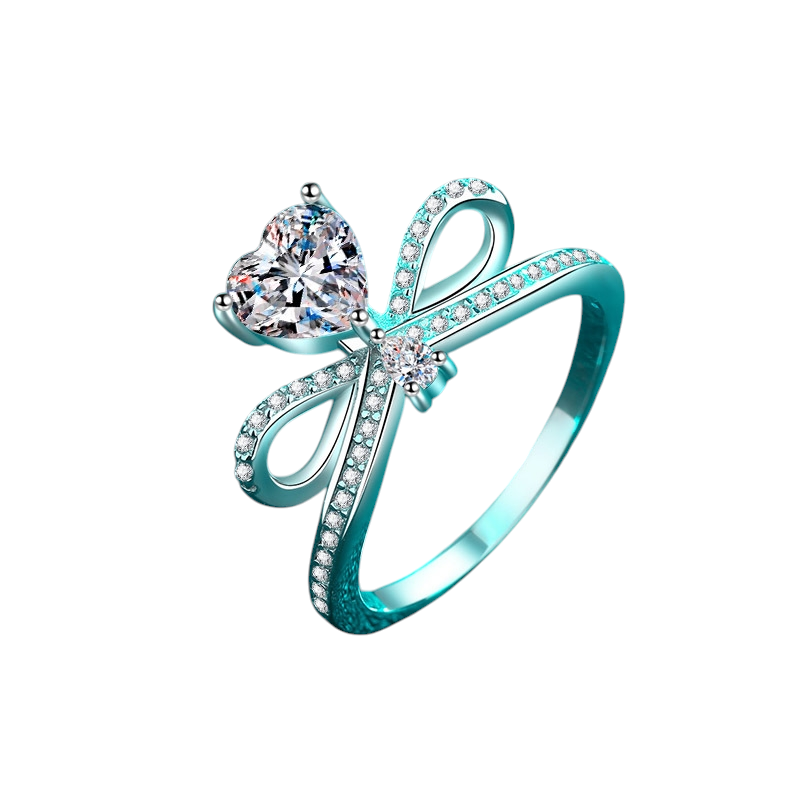 Hayesaura | Heartbeat Pulsing Moissanite Halo Ring in 18K White Gold