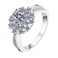 Hayesaura | Sunflower Halo Brilliant Moissanite Stacking Band