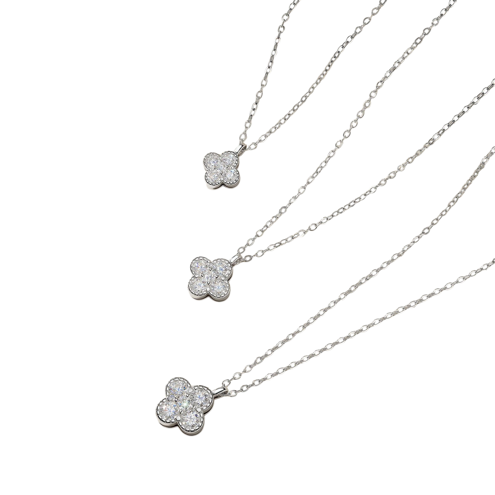 Hayesaura | Coquette Romance 18K Plated Four-Leaf Clover Moissanite | Elegant Daily Commute Choker
