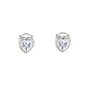Hayesaura | Avant-Garde Abstract Heart Geometric | Modern Romance Statement Studs