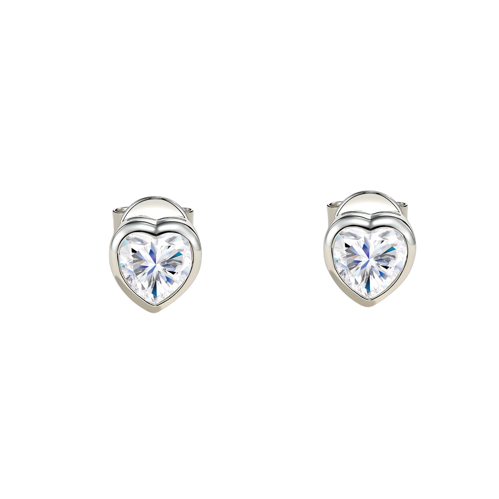 Hayesaura | Avant-Garde Abstract Heart Geometric | Modern Romance Statement Studs