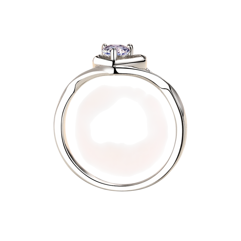 Hayesaura | Daisy Flower Heart Cluster Brilliant Moissanite Ring