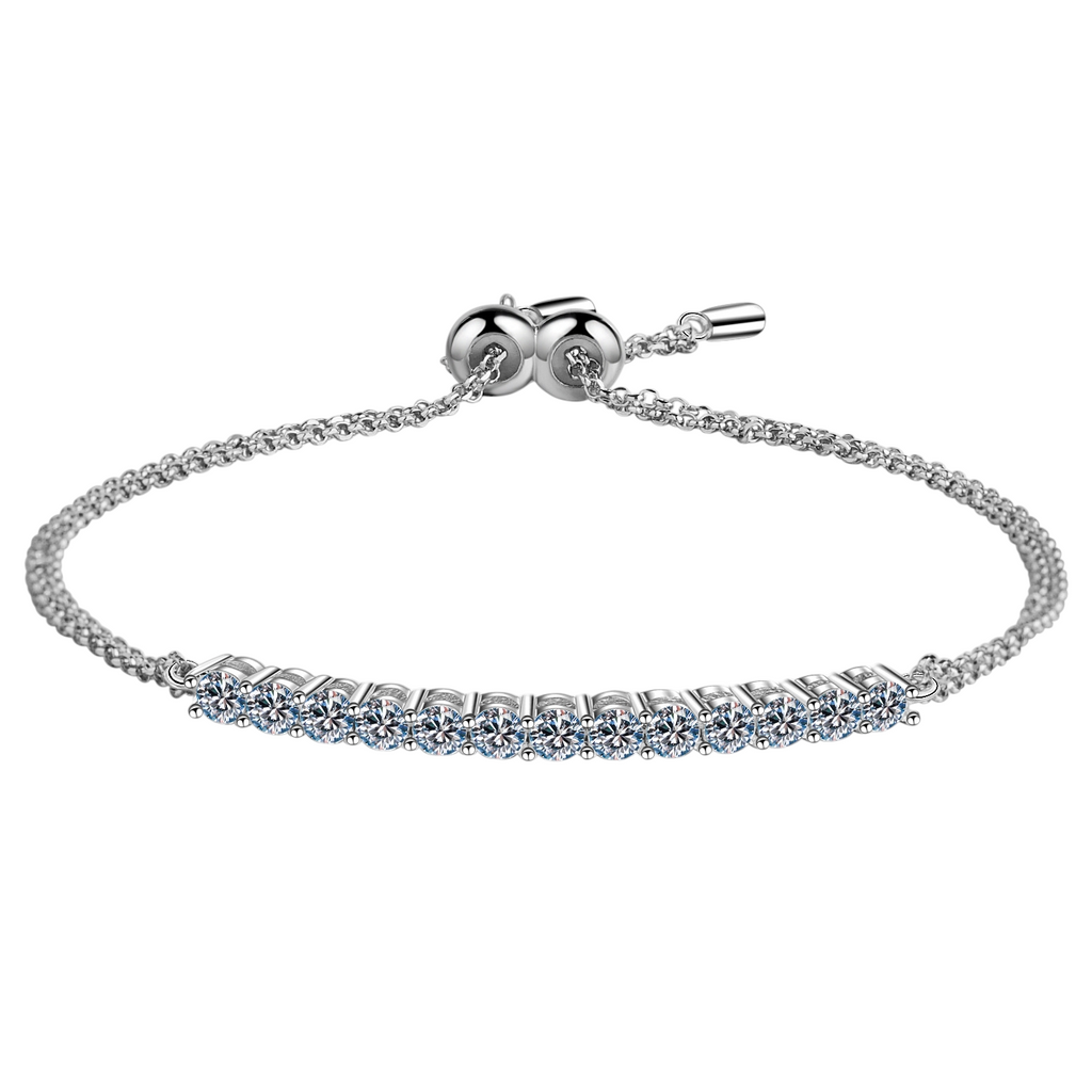 Hayesaura | Old Money 18K Plated Classic Line Moissanite Tennis Bracelet | Quiet Luxury Bridal Jewelry