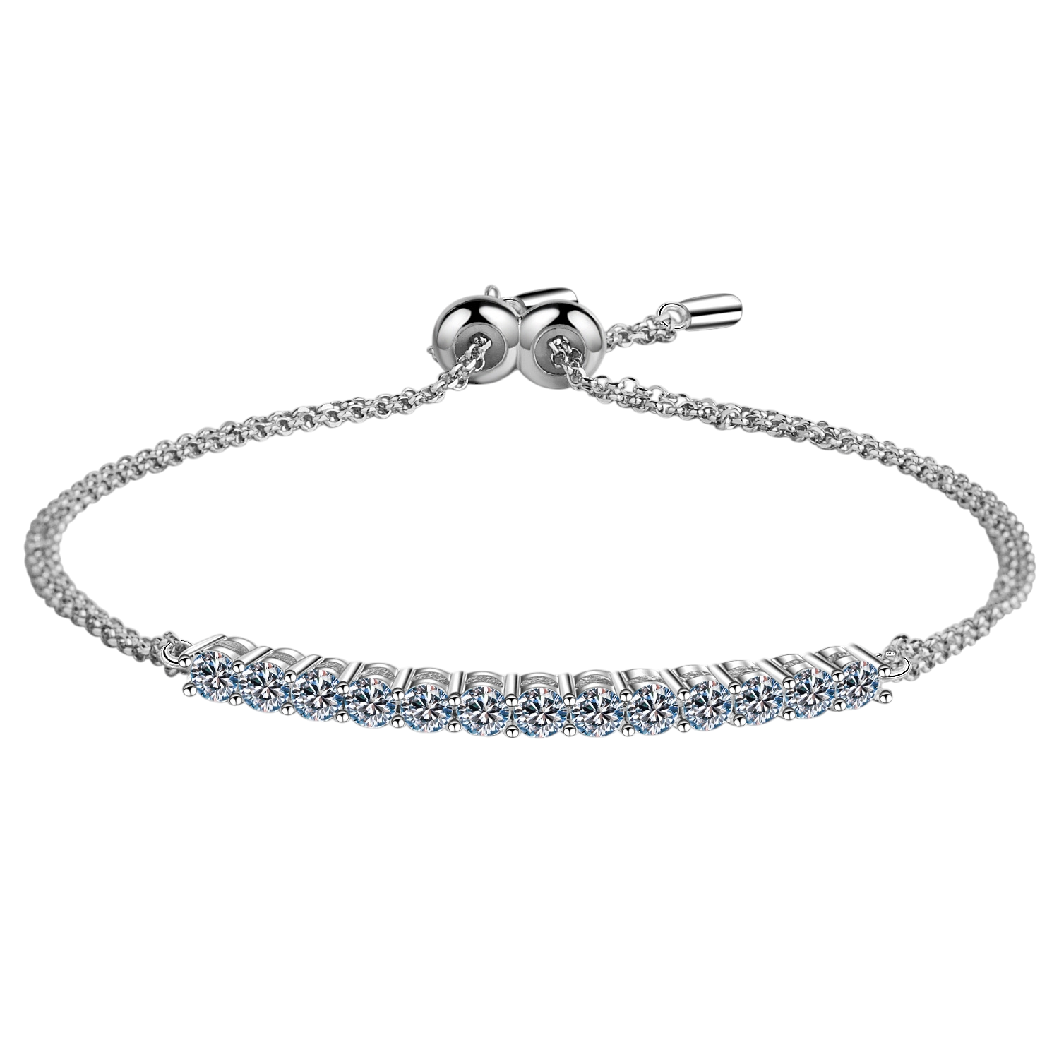 Hayesaura | Old Money 18K Plated Classic Line Moissanite Tennis Bracelet | Quiet Luxury Bridal Jewelry