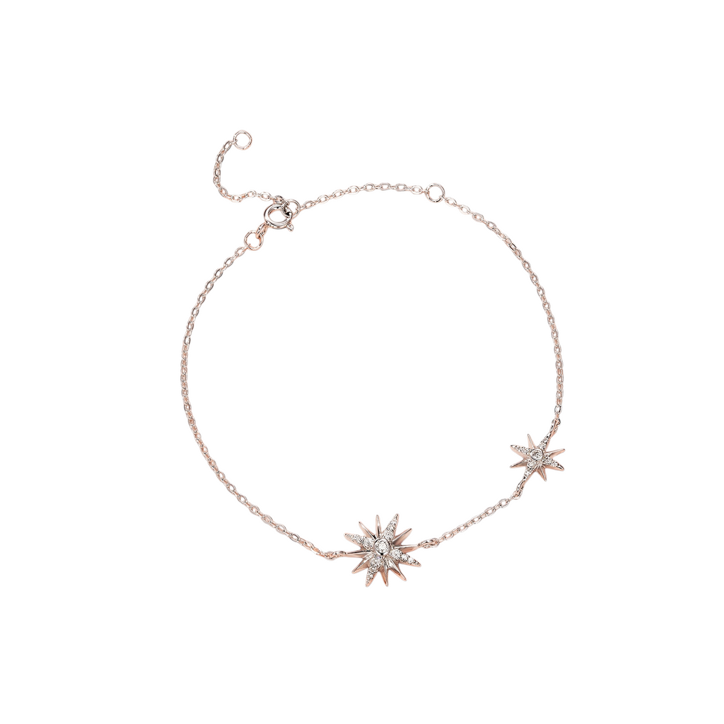 Hayesaura | Parisian Chic Sunflower Halo Moissanite Charm Bracelet | Elegant Gala Anniversary Gift