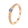 Hayesaura | Minimalist Champagne Gold Daily Moissanite Ring