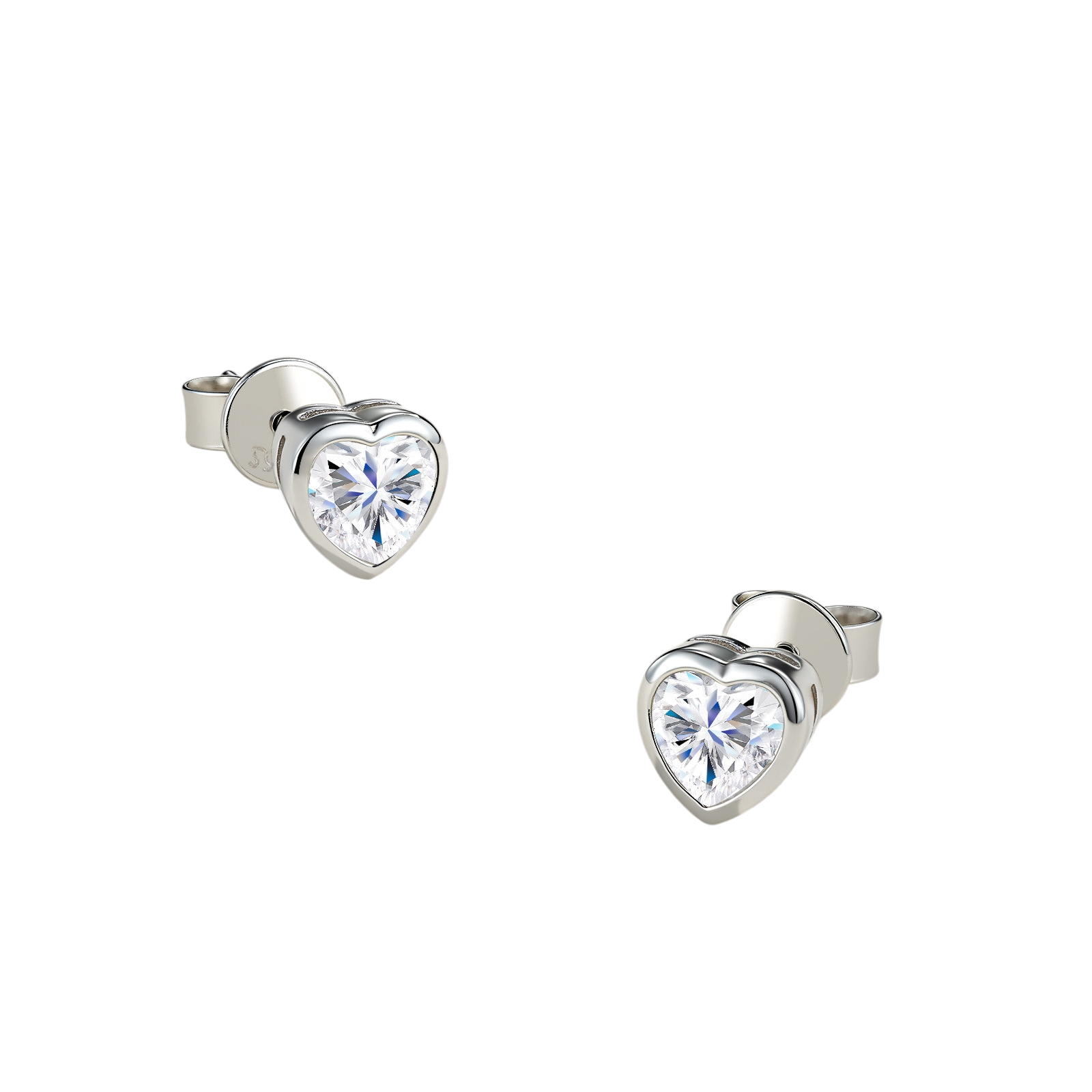 Hayesaura | Avant-Garde Abstract Heart Geometric | Modern Romance Statement Studs