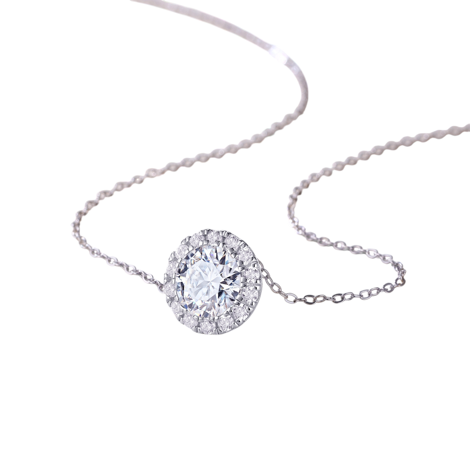 Hayesaura | Parisian Chic 18K Plated Minimalist Moissanite | Euro-Style Daily Drop Chain