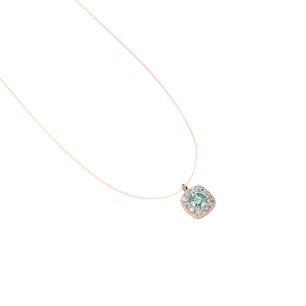Hayesaura | Regal Heritage 18K Plated Emerald Cut Moissanite | Old Money Evening Pendant