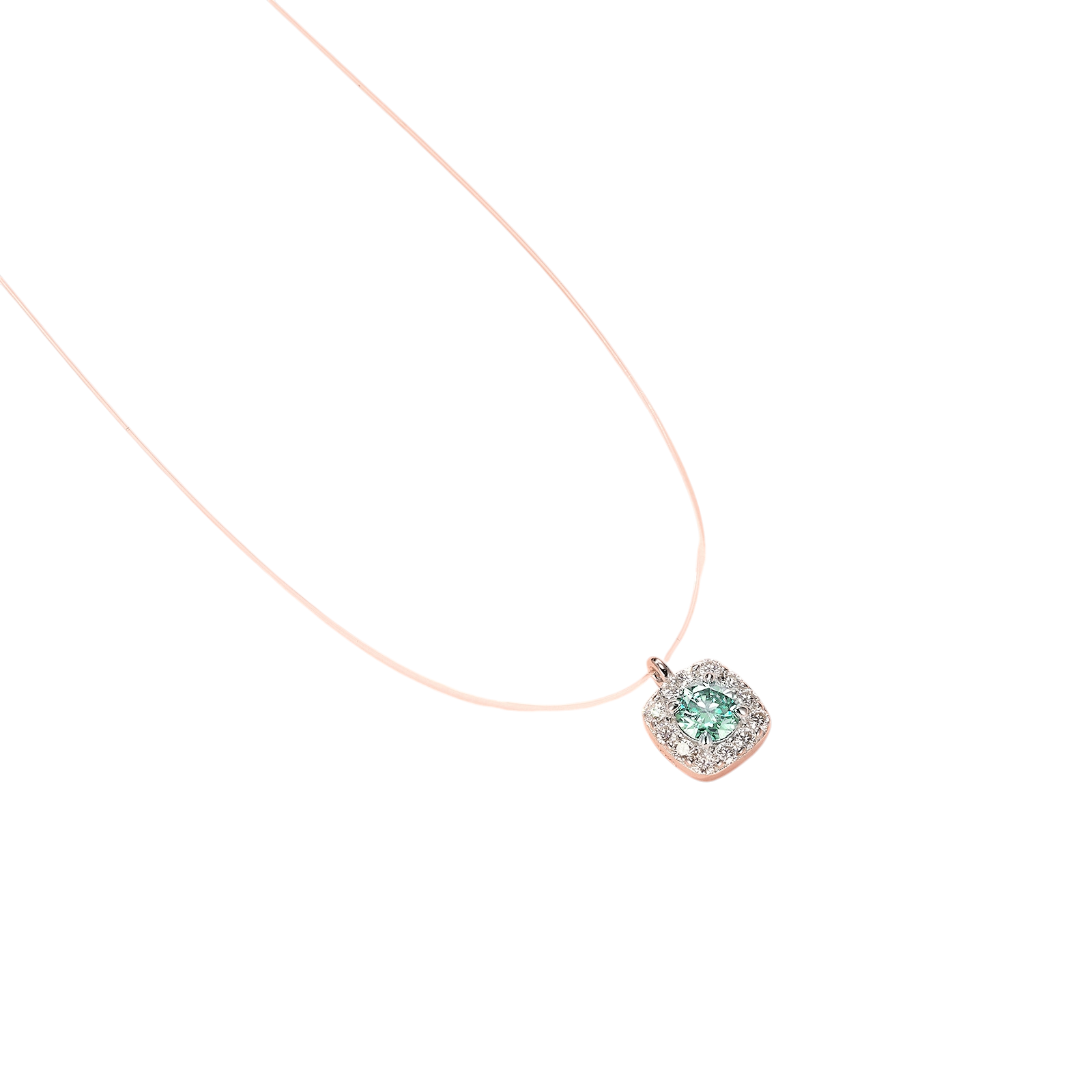 Hayesaura | Regal Heritage 18K Plated Emerald Cut Moissanite | Old Money Evening Pendant