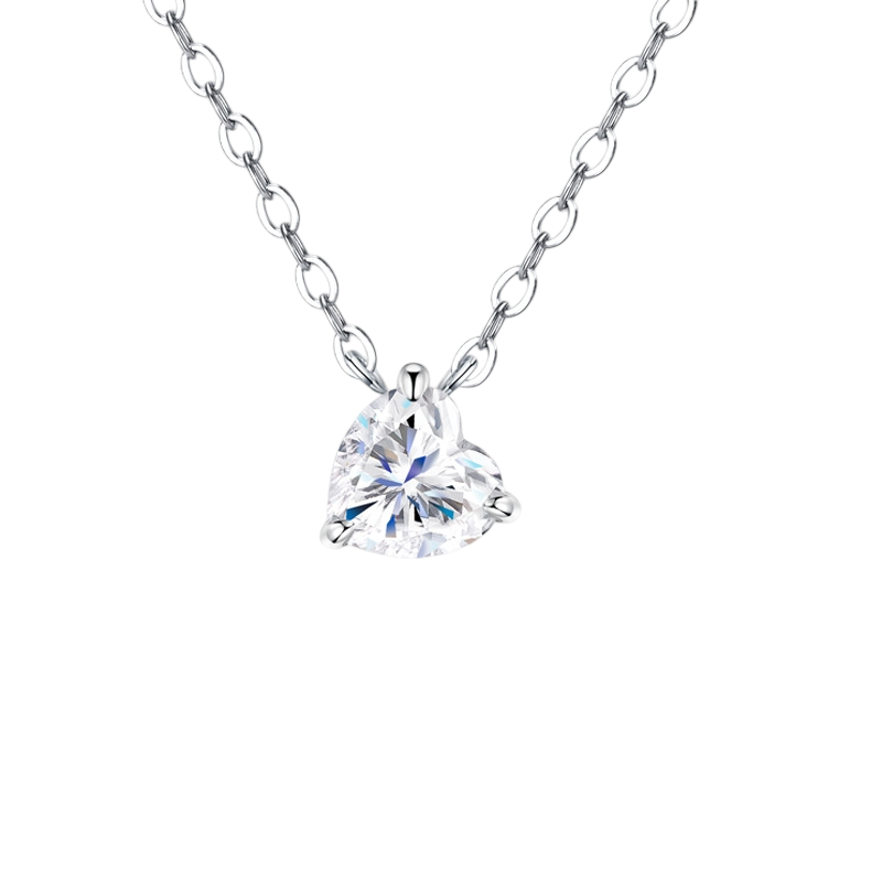 Hayesaura | Coquette Romance 18K Plated Heart Moissanite | Elegant Aesthetic Bridal Pendant