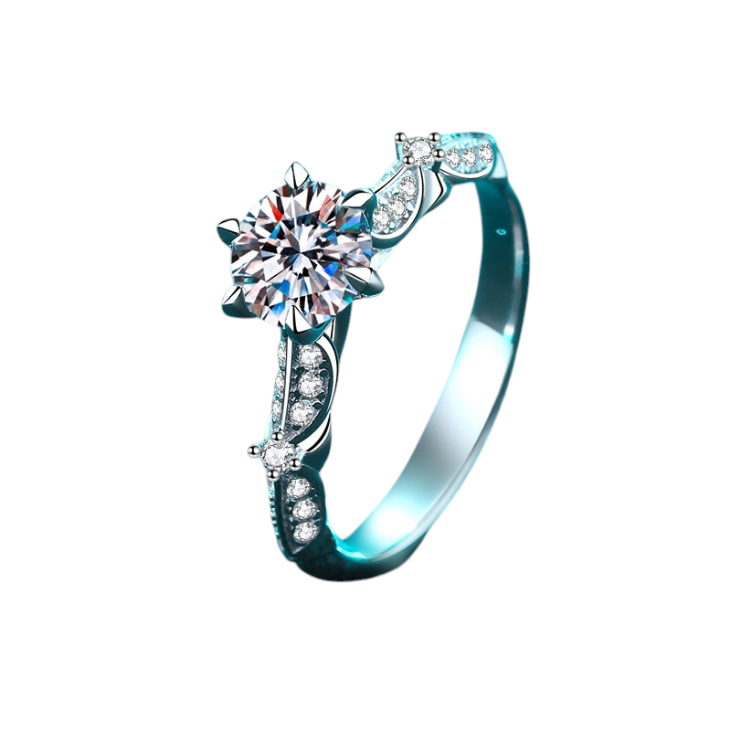 Hayesaura | Parisian Chic 18K Plated Moissanite Solitaire | Minimalist Bridal Proposal Ring