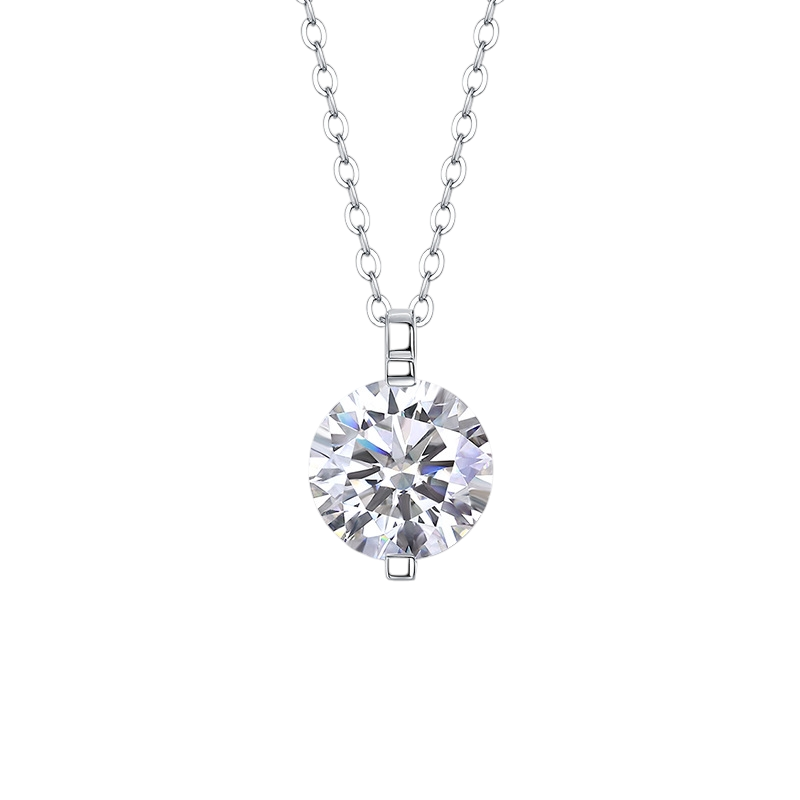 Hayesaura | Old Money Multi-Size Classic Solitaire Moissanite Pendant | Official GRA Certified Bridal Necklace