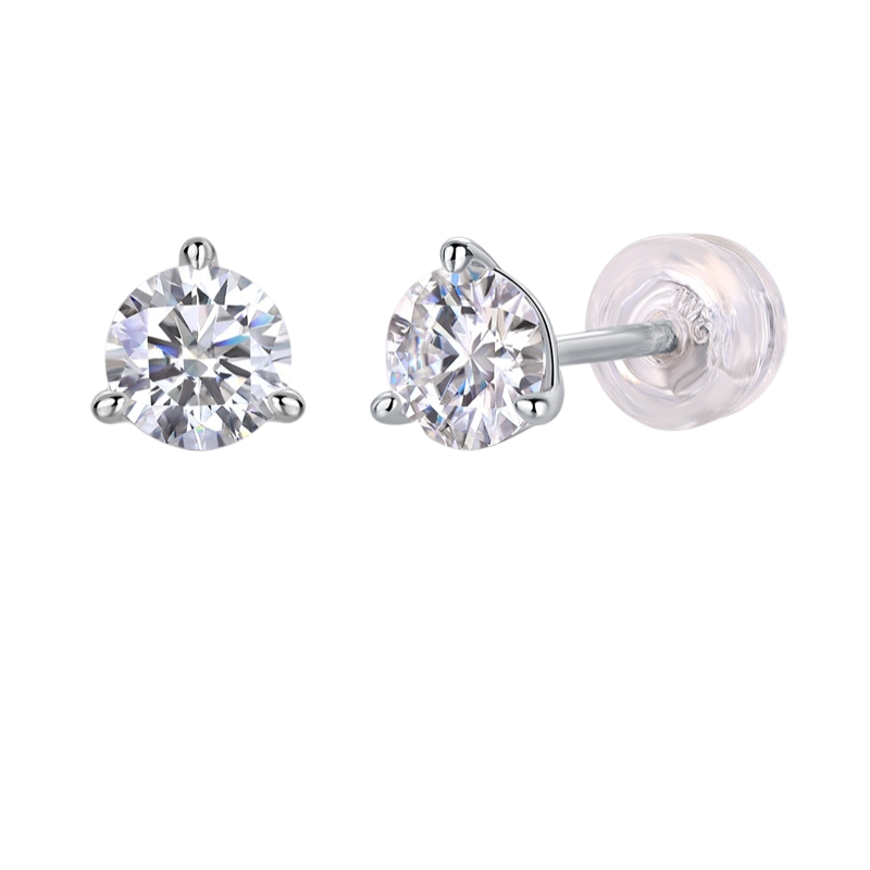 Hayesaura | Viral Trend Classic Solitaire Moissanite | Clean Fit Daily Commute Studs