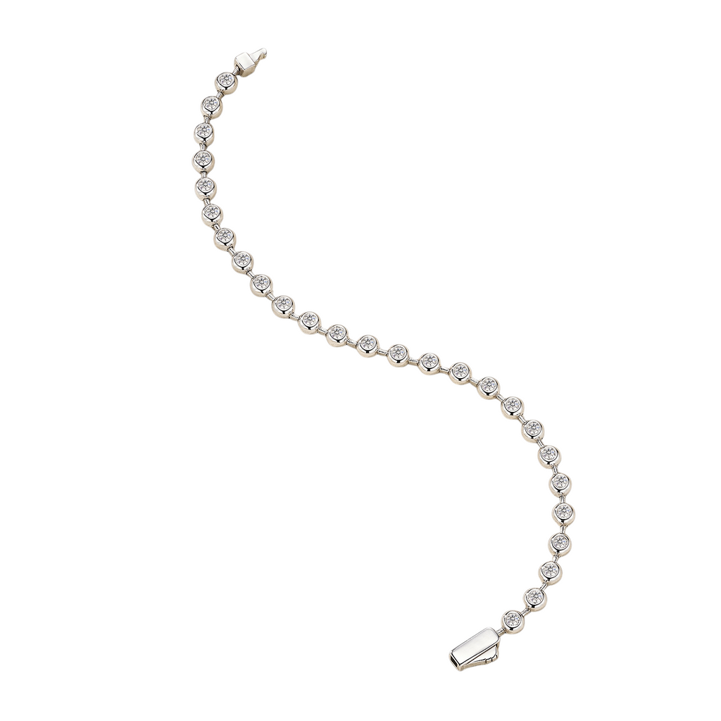 Hayesaura | Scandinavian 18K Plated Floating Bead Moissanite Bracelet | Office Siren Daily Commute