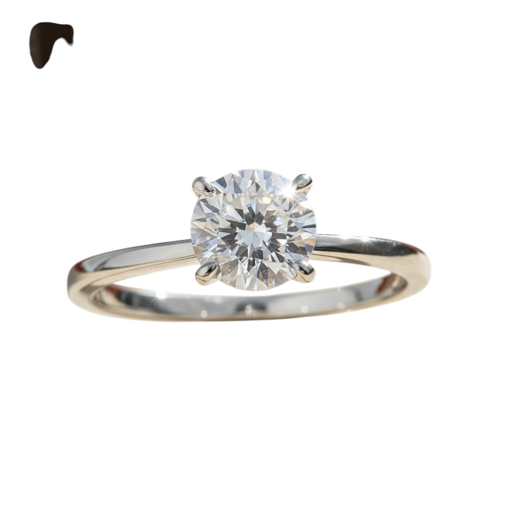 Hayesaura | Premium Closed Band Moissanite Proposal Ring | Minimalist