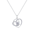 Hayesaura | Coquette Romance 18K Plated Layered Heart Moissanite | Quiet Luxury Bridal Pendant
