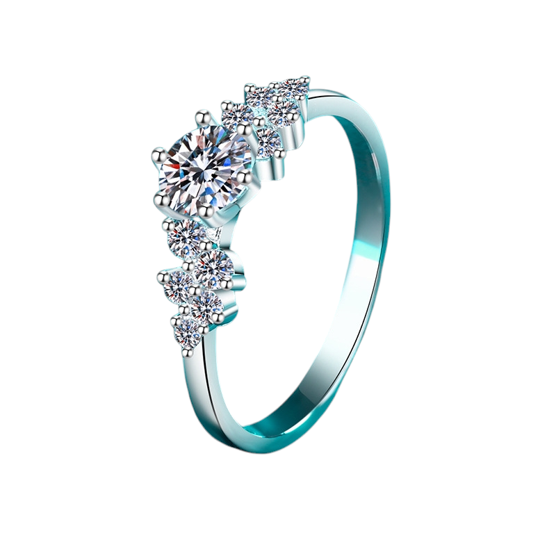 Hayesaura | Delicate Low-Profile Petite Minimalist Moissanite Solitaire