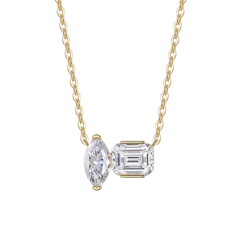 Hayesaura | Avant-Garde 18K Plated Marquise Cluster Moissanite | High-Fashion Statement Choker