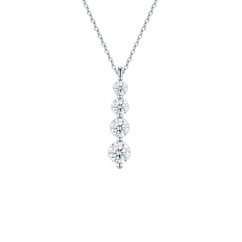 Hayesaura | Minimalist Architecture 18K Plated Horizontal Bar Moissanite | Office Siren Daily Necklace