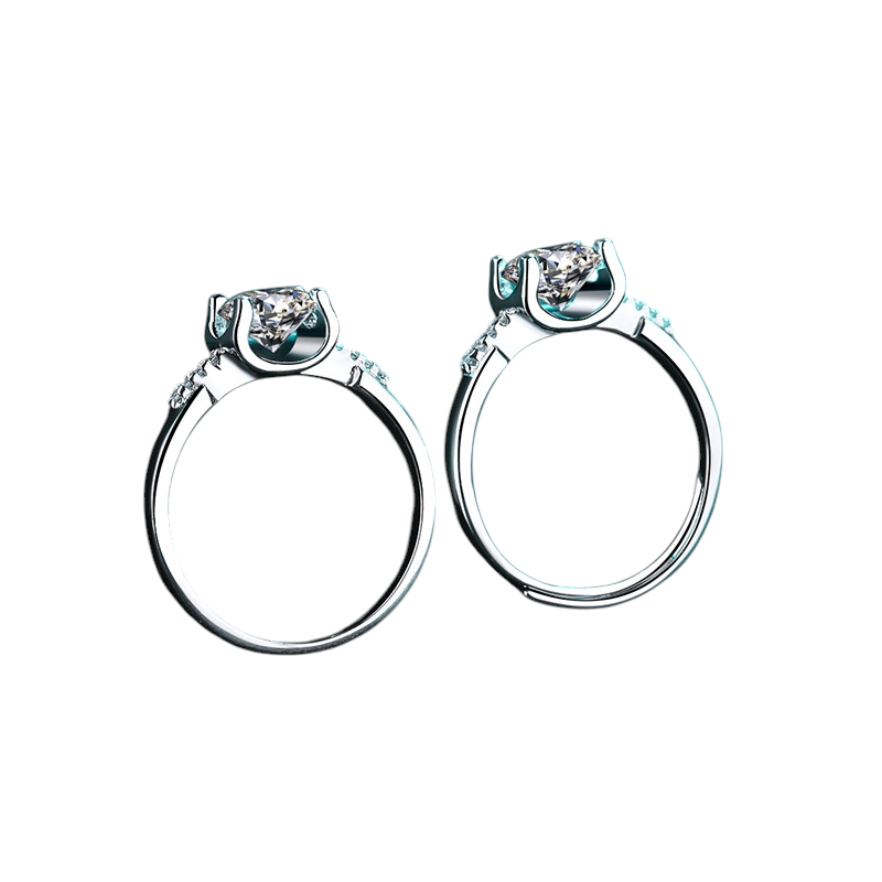 Hayesaura | T-Style Bull Head Premium Moissanite Solitaire Ring