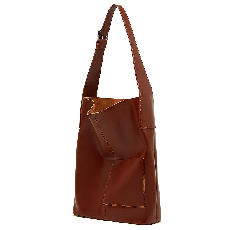 Hayesaura | Vegetable-Tanned Cowhide Large Capacity Bucket Tote