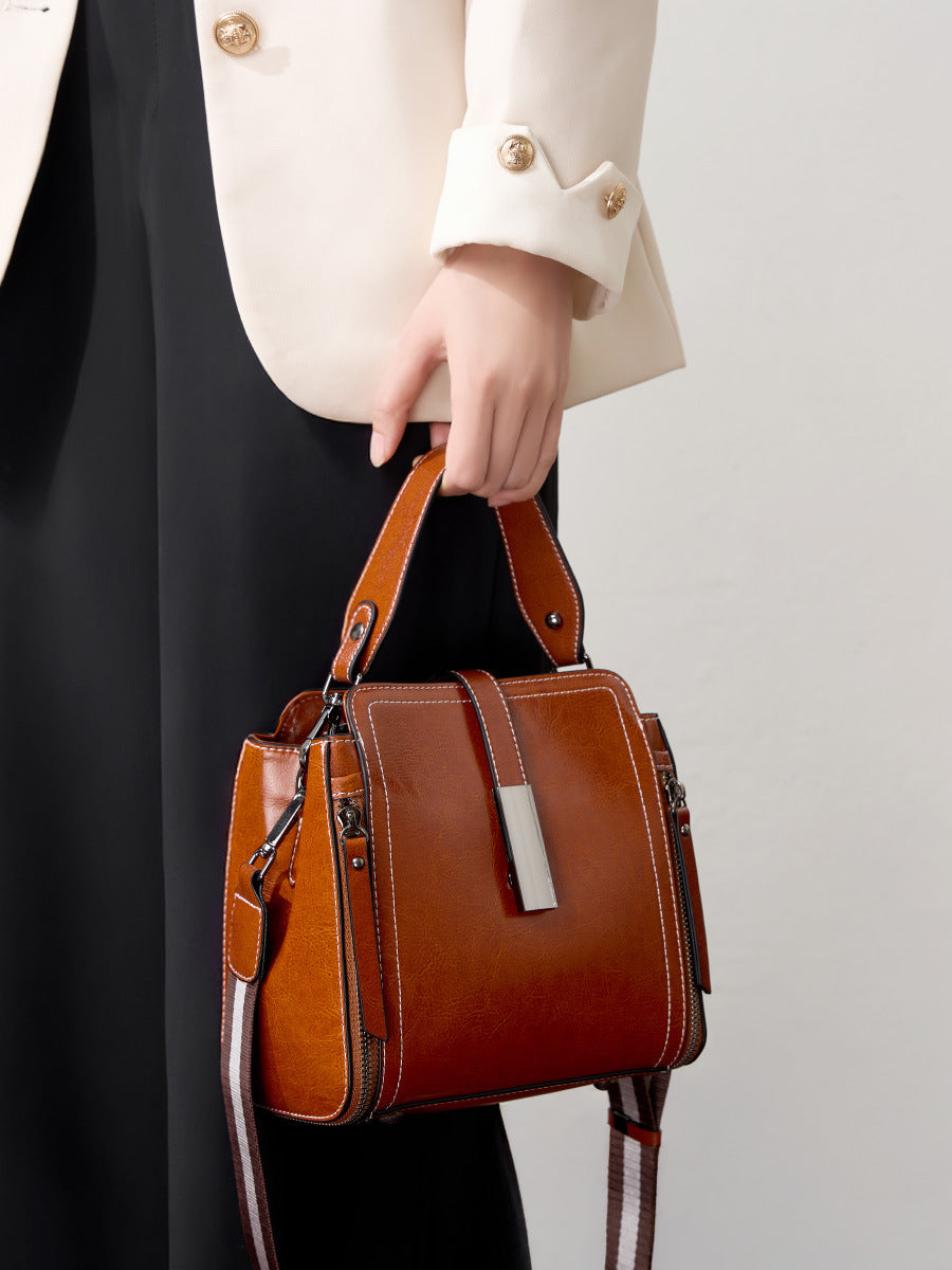 Hayesaura | 2026 Genuine Leather Large Capacity Fashion Crossbody Tote